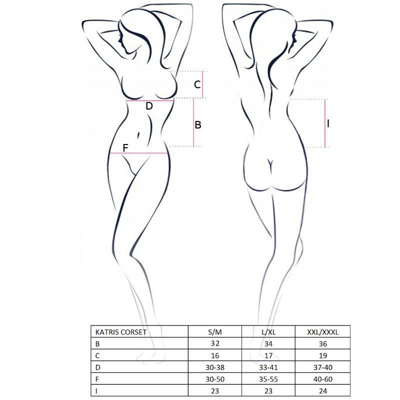 WOMAN KATRISS BLACK CORSET SIZE S/M