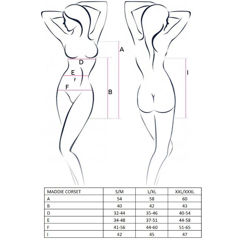 ŽENSKI MADDIE ČRNI KORSET VELIKOST S/M