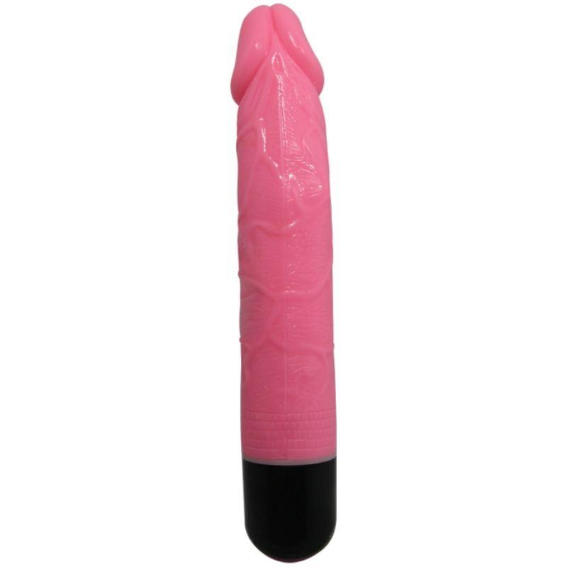 COLORFUL SEX REALISTIC VIBRATOR PINK 23 CM