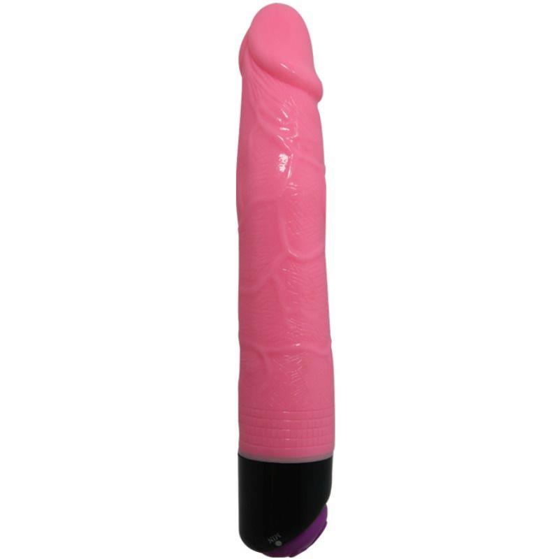 COLORFUL SEX REALISTIC VIBRATOR PINK 23 CM
