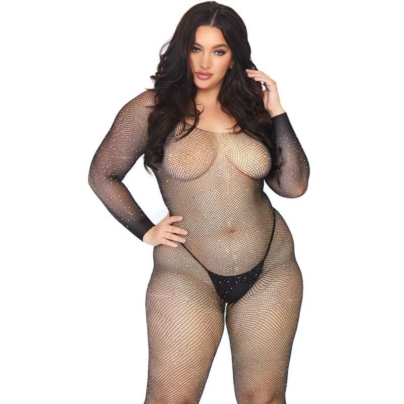 KRISTALIZIRANA MREŽASTA BODYSTOCKING 1X-2X