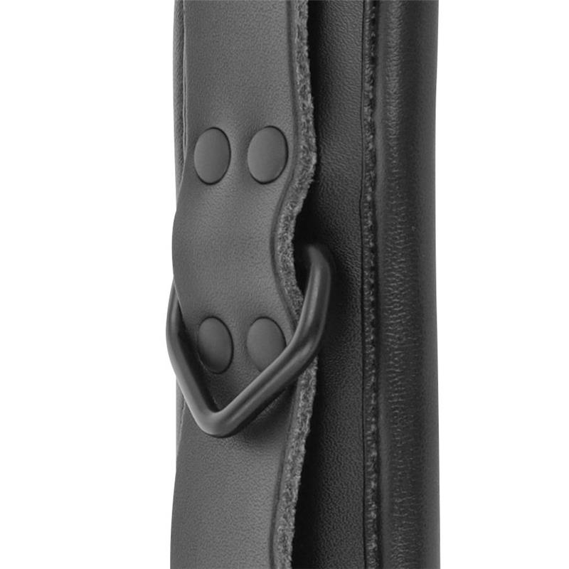 NASTAVLJIVE ČRNE USNJENE LISICE