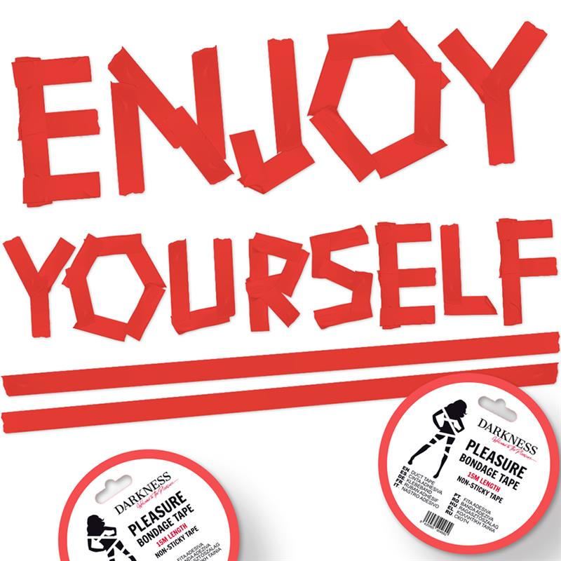 NON-STICKY RED BONDAGE TAPE 15 M