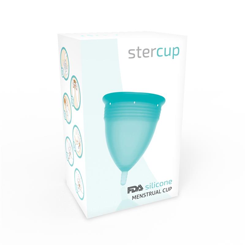 FDA SILICONE MENSTRUAL CUP AQUAMARINE - SIZE L