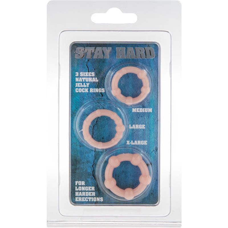 SET OF THREE SKIN PENIS RINGS