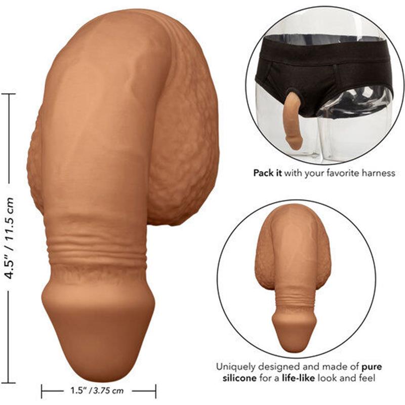 SILICONE PACKING PENIS 12.75 CM CARAMEL