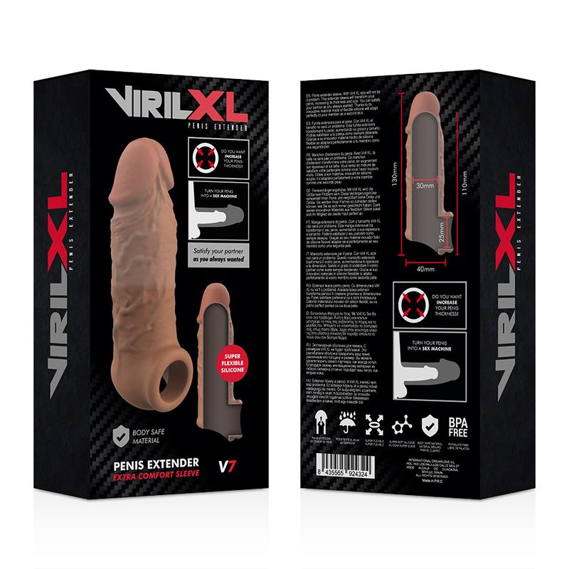 LIQUID SILICONE V7 BROWN PENIS EXTENSION