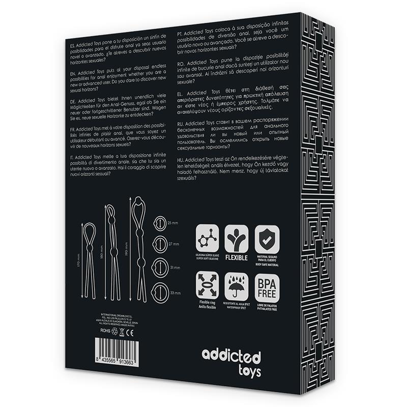 FLEXIBLE SILICONE COCK RING SET 7 PIECES