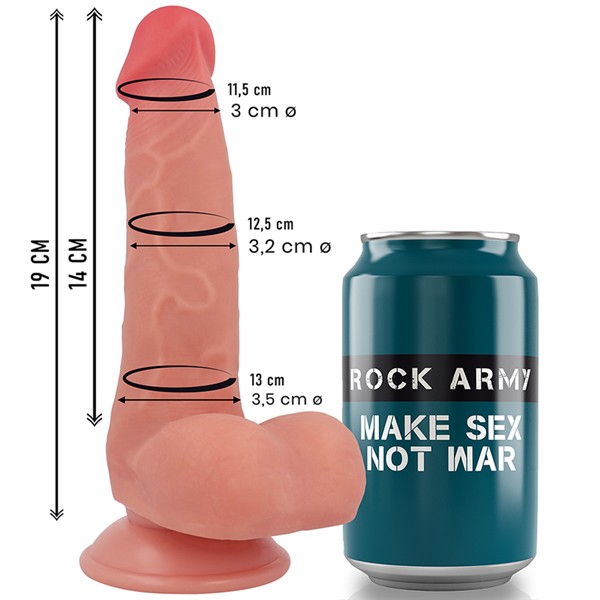 Realističen dildo RockArmy Silicone Fox 19cm