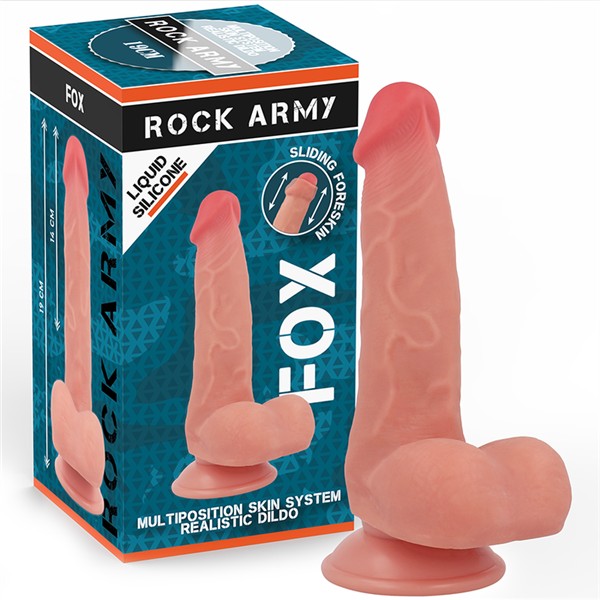 Realističen dildo RockArmy Silicone Fox 19cm