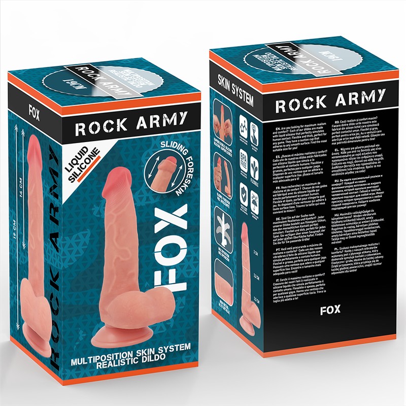 Realističen dildo RockArmy Silicone Fox 19cm