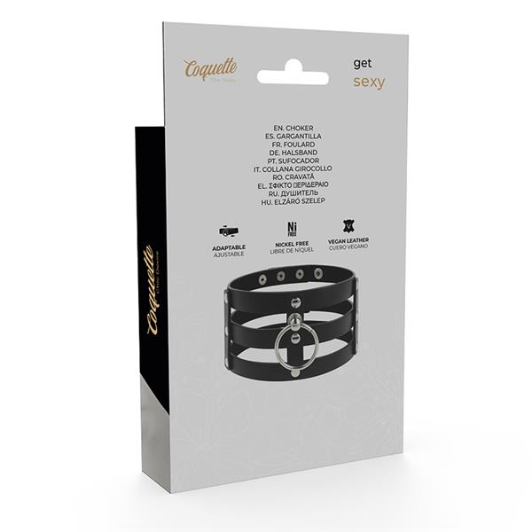 FETISH STYLE VEGAN LEATHER CHOKER