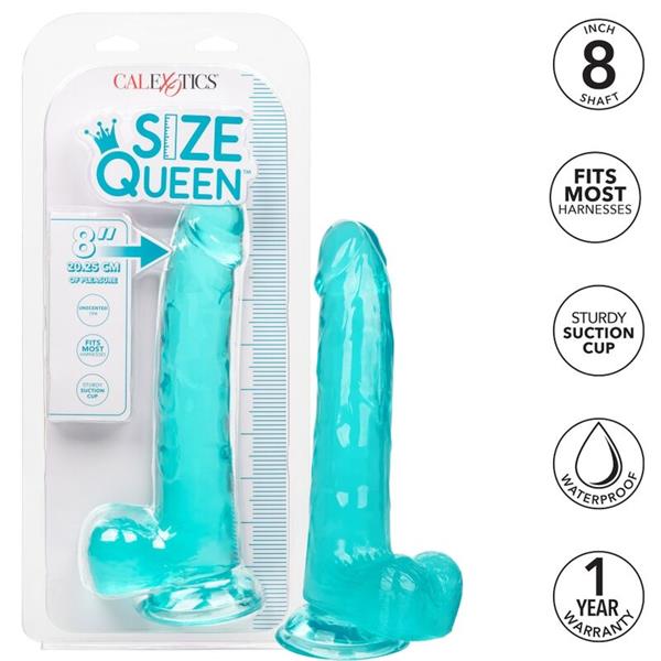 SIZE QUEEN DILDO BLUE 20.3 CM
