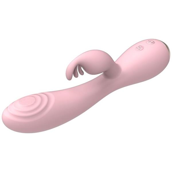 MAGIC STICK VIBRATOR WITH RABBIT - LIGHT PINK
