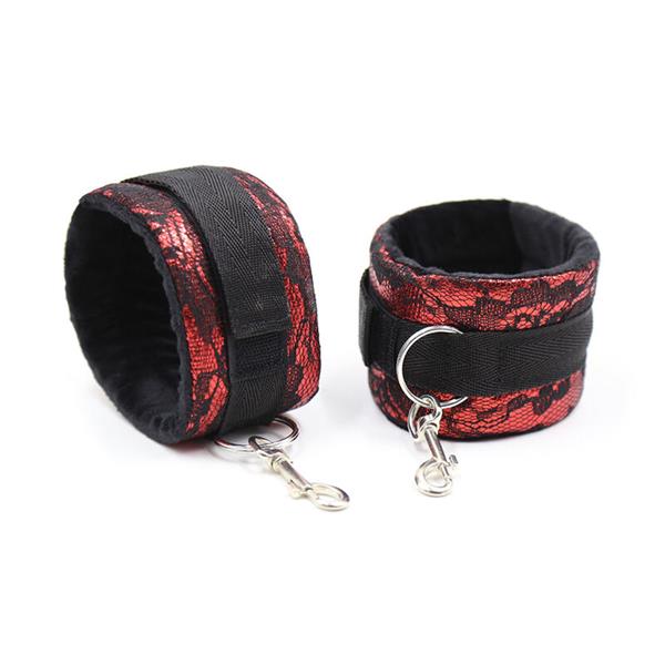 VELVET HANDCUFFS WITH NYLON TAPE