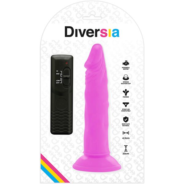 FLEKSIBILNI VIBRIRAJUĆI DILDO LJUBIČASTI 23 CM -O- 4.3 CM