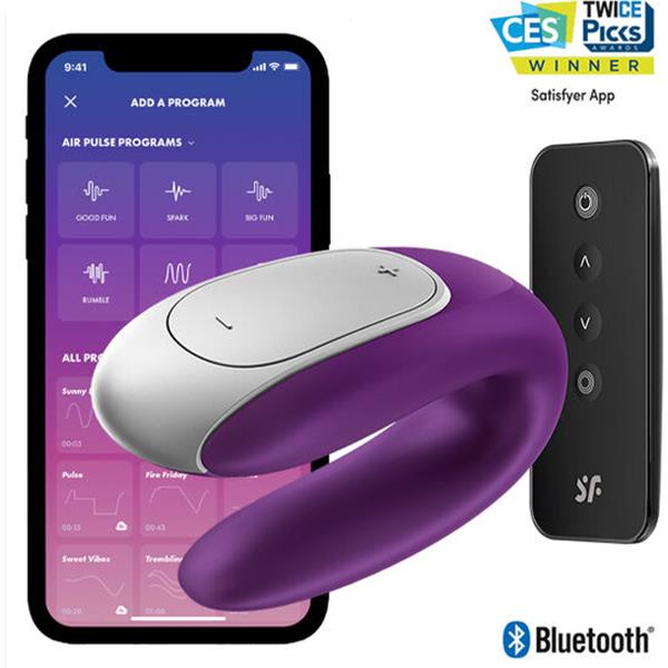 DVOJNA ZABAVA PARTNERSKI VIBRATOR PURPLE
