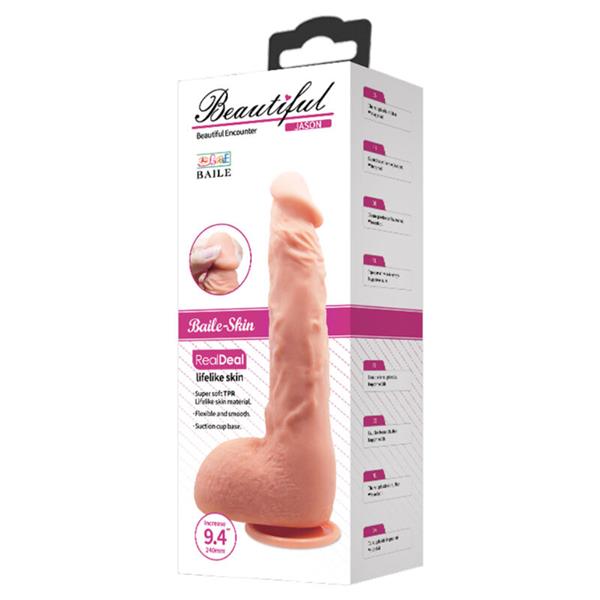 REALISTIČNI DILDO JASON NARAVNA 24 CM
