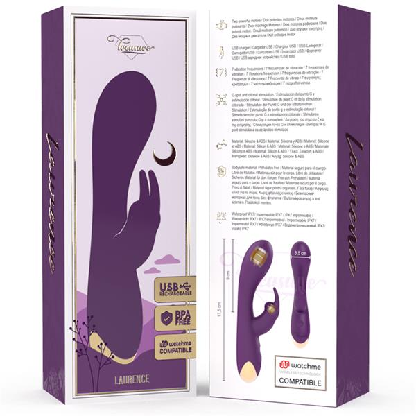 LAURENCE RABBIT VIBRATOR WATCHME WIRELESS TECHNOLOGY COMPATIBLE