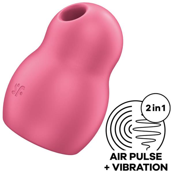 PRO TO GO 1 DOUBLE AIR PULSE STIMULATOR & VIBRATOR RED