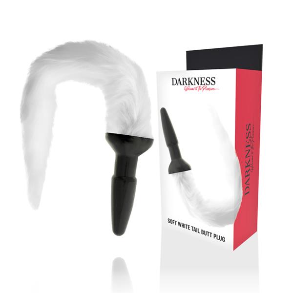 SILIKONSKI ANALNI ČEP S BIJELIM REPOM