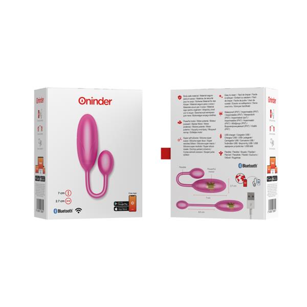 DENVER VIBRATING EGG PINK 7 X 2.7 CM FREE APP