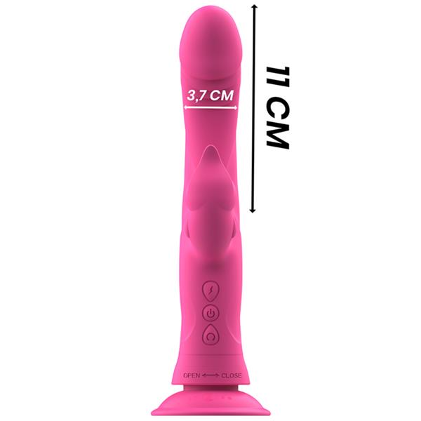 JULIO RABBIT VIBRATOR PINK SILICONE