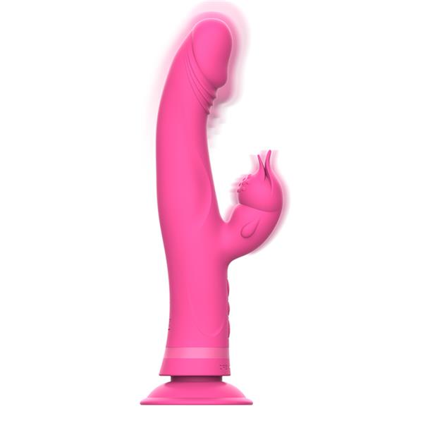 JULIO RABBIT VIBRATOR PINK SILICONE