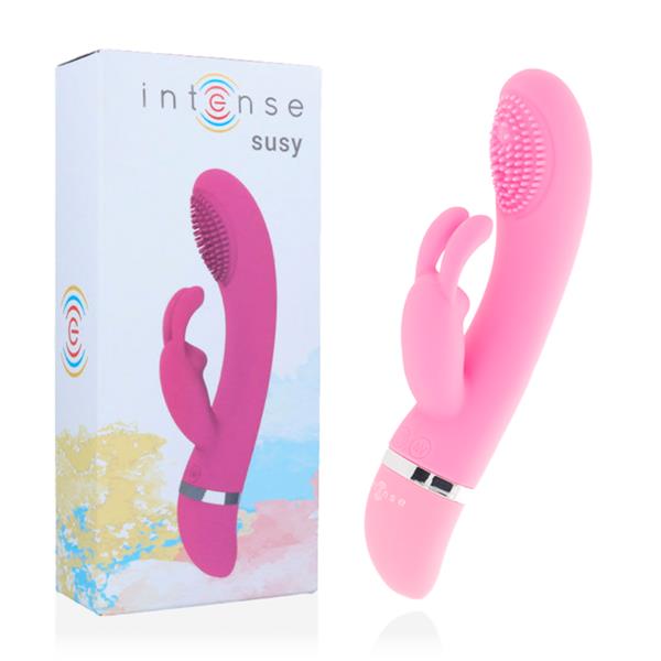 SUSY OSCILIRAJUĆI VIBRATOR SILIKONSKI ZEC ROZA