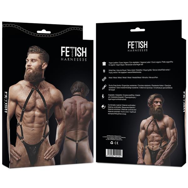 MUŠKI ECO-LEATHER JOCK STRAP HARNESS