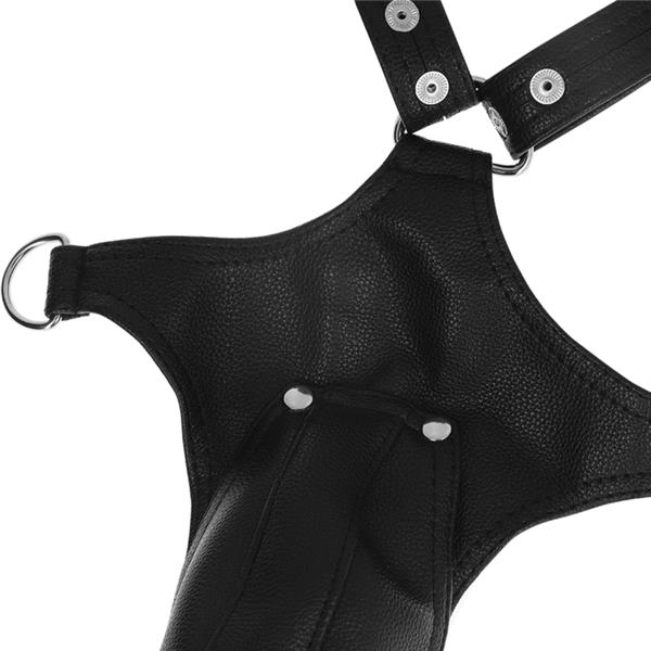 MUŠKI ECO-LEATHER JOCK STRAP HARNESS