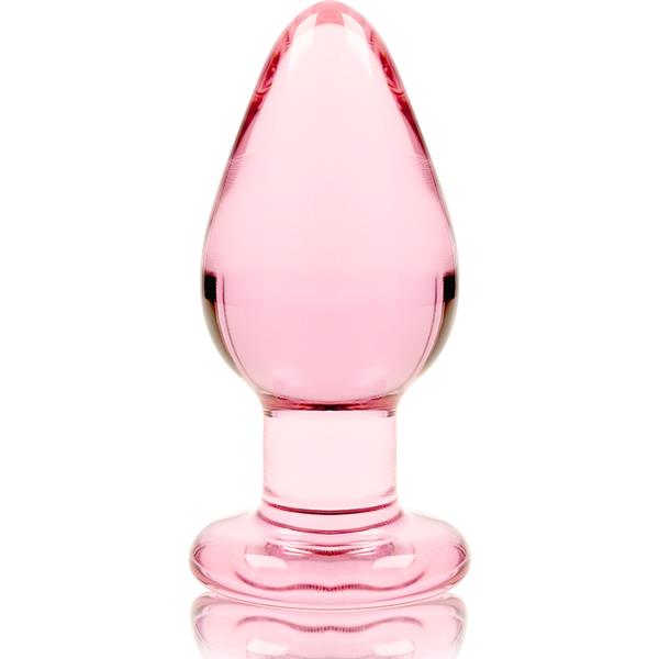 MODEL 3 ANAL PLUG BOROSILICATE GLASS TRANSPARENT 11 CM -O- 5 CM