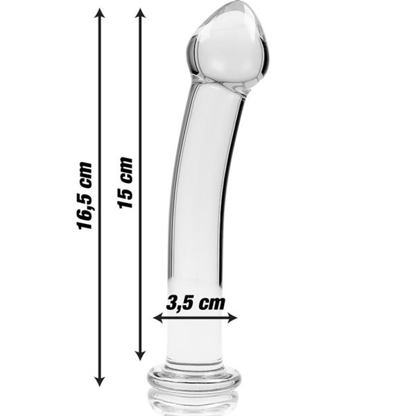 MODEL 11 DILDO BOROSILICATE GLASS CLEAR 16 CM -O- 3 CM