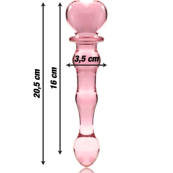 MODEL 21 DILDO BOROSILICATE GLASS CLEAR 20.5 CM -O- 3.5 CM