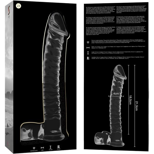 MODEL 23 DILDO BOROSILIKATNO STAKLO PROZIRNO 21.5 CM -O- 4 CM
