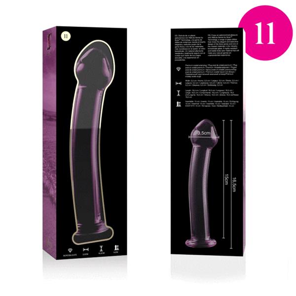 MODEL 11 DILDO BOROSILICATE GLASS CLEAR 16 CM -O- 3 CM