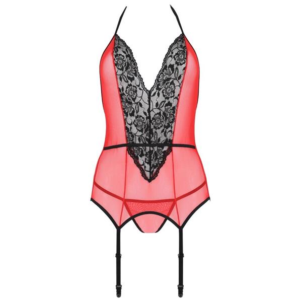 PEONIA CORSET EROTIC LINE RED S/M