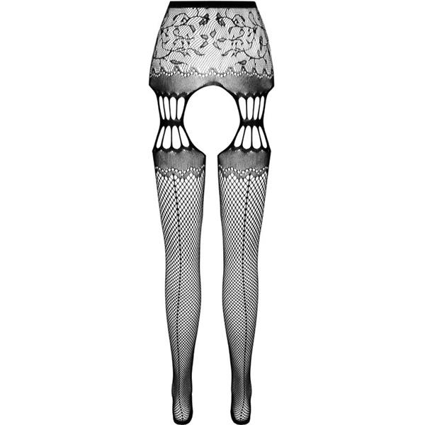 S027 BLACK TIGHTS WITH GARTER ONE SIZE