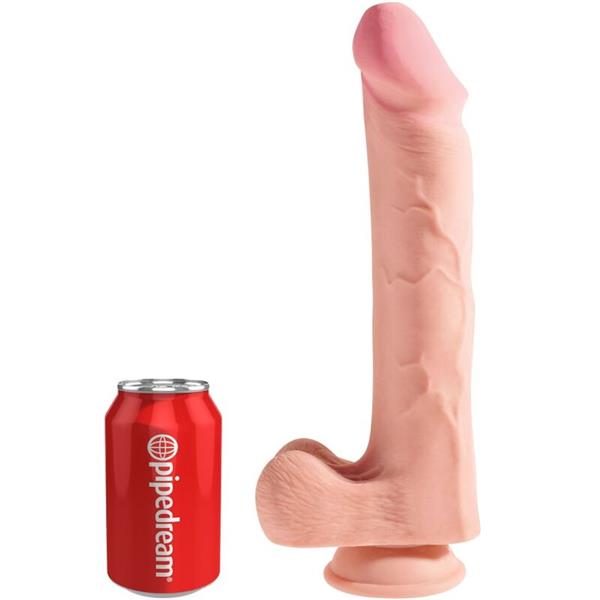 REALISTIČNI PENIS S KROGLICAMI 3D 24.8 CM SVETEL