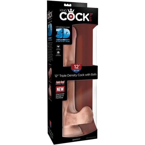 REALISTIČNI PENIS S KROGLICAMI 3D 24.8 CM SVETEL
