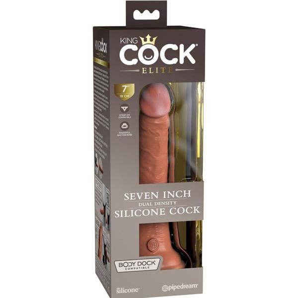 ELITE REALISTIČNI SILIKONSKI DILDO 17.8 CM KARAMELA