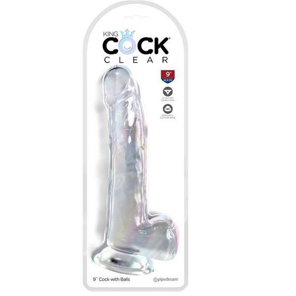 PROZIRNI DILDO S TESTISIMA 20.3 CM PROZIRNI