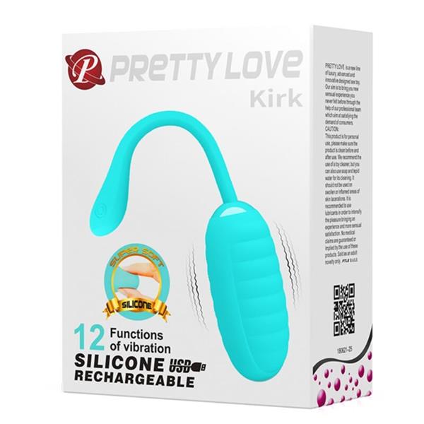 KIRK RECHARGEABLE VIBRATING EGG LIGHT GREEN