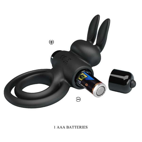 VIBRATOR III RABBIT RING FOR BLACK PENIS