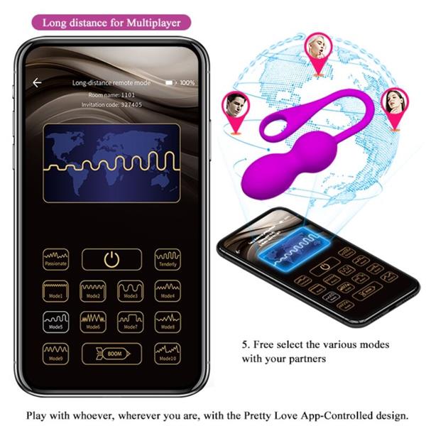 ELVIRA POLNILNE VIBRIRAJOČE KROGLE PURPURNI