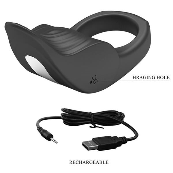 SUSANNA VIBRATING PENIS RING BLACK