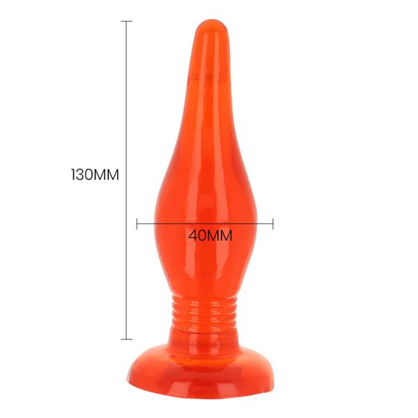 RED SOFT TOUCH ANAL PLUG 14.2 CM