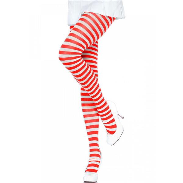 WHITE/RED STRIPED TIGHTS