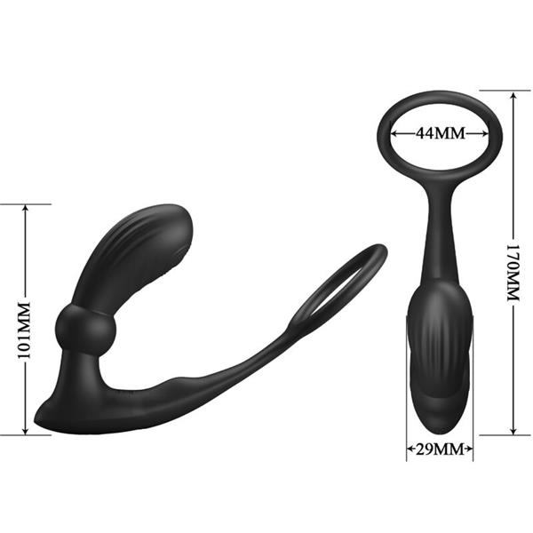 WARREN BLACK ANAL RING & VIBRATOR