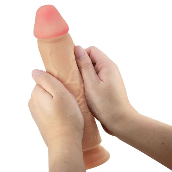SLIDING SKIN SERIJA REALISTIČNI DILDO S USISNOM ČAŠOM FLESH 23.4 CM